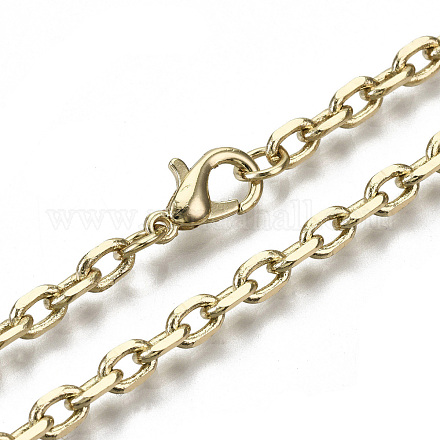 Brass Cable Chains Necklace Making MAK-N034-004A-KC-1