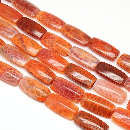 Natural Fire Crackle Agate Beads Strands G-N0083-03-1
