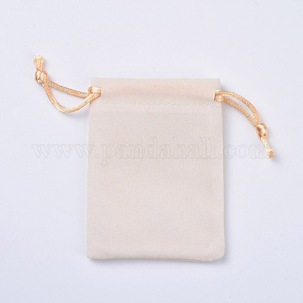 ビロードのパッキング袋  巾着袋  小麦  12~12.6x10~10.2cm TP-I002-10x12-02-1