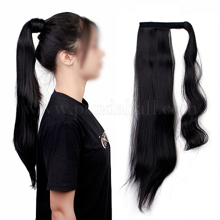 Длинные прямые волосы хвост наращивание волос волшебная паста OHAR-E010-01A-1