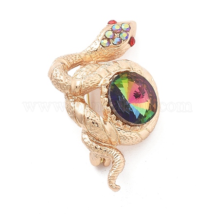 Броши из змеиного сплава со стразами JEWB-E041-03KCG-1