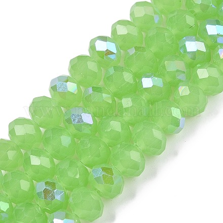 Стеклянные бусины с гальваническим покрытием  EGLA-A044-J8mm-L08-1