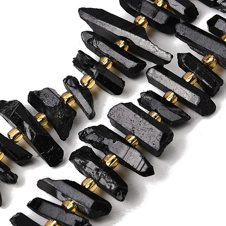 Гальванизировать природный кристалл кварца бусы пряди G-F800-B10-1