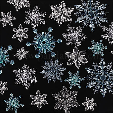 AHANDMAKER 45 Pcs Christmas Snowflake Ornaments DIY-GA0005-28-1