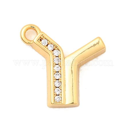 Латунные микро проложить кубического циркония подвески KK-C117-12G-Y-1