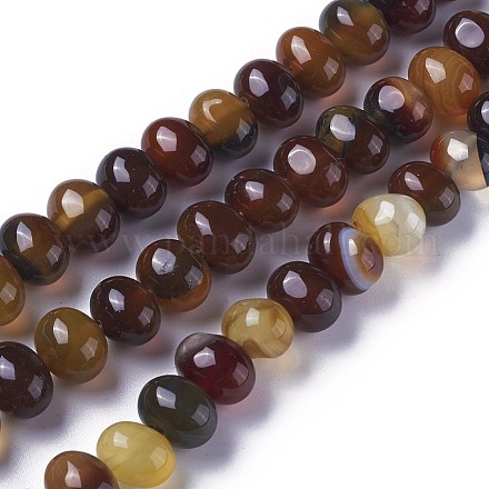 Dyed Natural Agate Beads Strands G-F595-D01-1