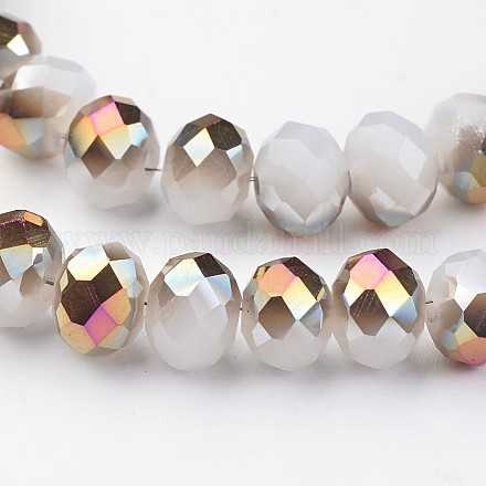 Chapelets de perles en verre électroplaqué EGLA-P018-8mm-H10-1A-1