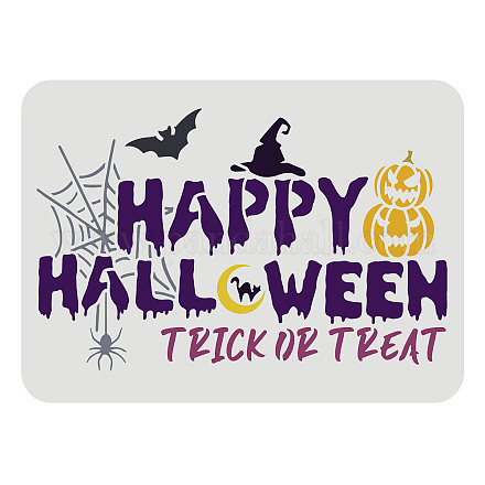 FINGERINSPIRE Happy Halloween Wicked Stencil DIY-WH0202-324-1