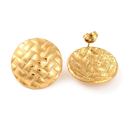 Серьги-гвоздики из нержавеющей стали 304 с ионным покрытием (IP) EJEW-G395-03G-1