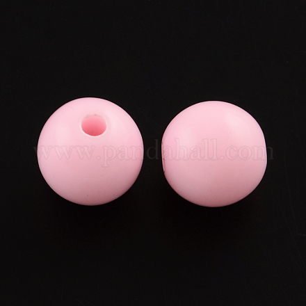 Perles rondes opaques en acrylique X-SACR-R866-8mm-05-1