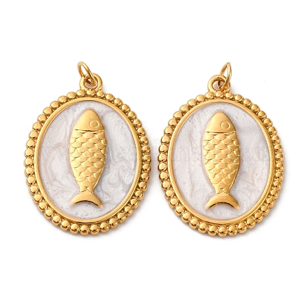 Подвески из нержавеющей стали 304 с эмалью STAS-U061-33G-A02-1