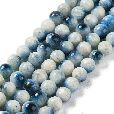 Brins de perles de pierre de glacierite de glace bleue naturelle G-G078-A01-02-1