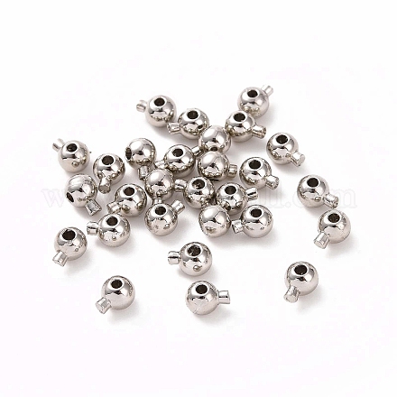 Perlas de engarce de latón chapado en rack KK-F826-04P-1