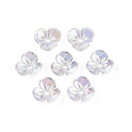 Transparentes bouchons acrylique de perles X-TACR-Q273-04-1
