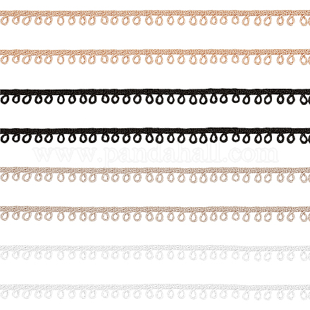 8 ярд двухцветной вискозной ленты для пуговиц OCOR-GO0001-17-1