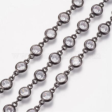 Chaînes de perles en verre manuels AJEW-F026-03B-1