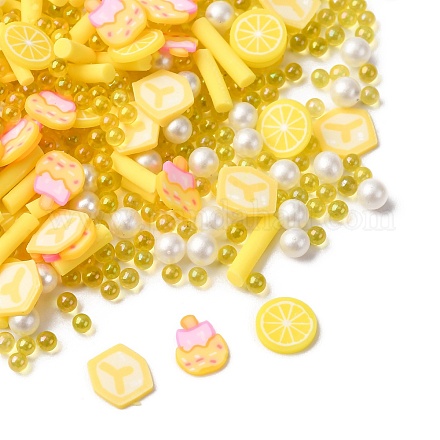 Кабошоны из полимерной глины ручной работы и пластиковые бусины для изготовления фурнитуры для бижутерии своими руками CLAY-B007-04A-1