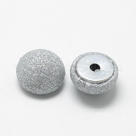 Perles recouvertes de tissu de lustre nacré à la main WOVE-S088-14A-1