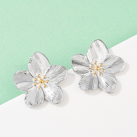 Серьги-гвоздики из нержавеющей стали 304 EJEW-S265-06GP-B-1