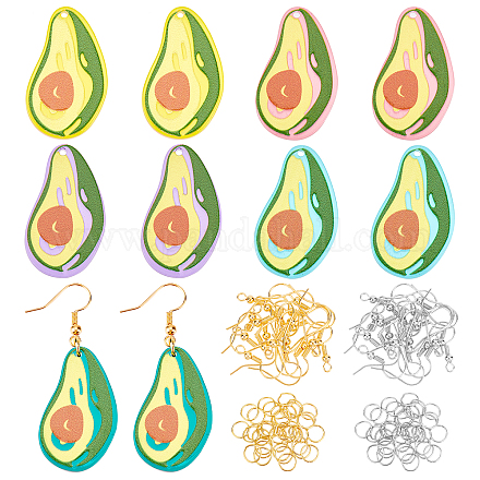 Olycraft kit per la creazione di orecchini pendenti con ciondolo avocado stampato in 3d per ragazze donne DIY-OC0007-68-1
