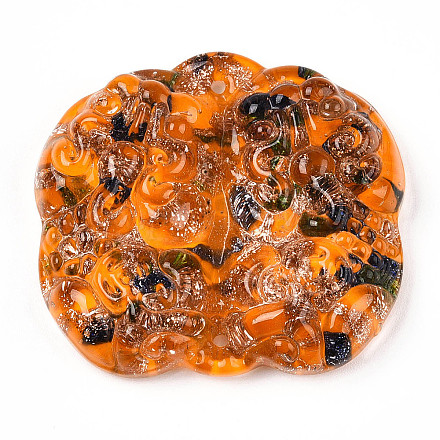 Разъемы для звеньев лэмпворк с золотым песком ручной работы LAMP-N024-07C-1