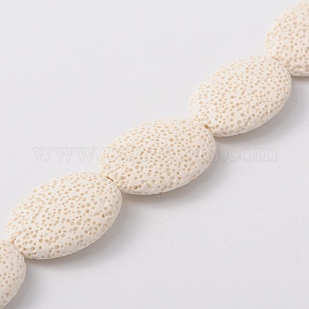 Fili di perle di roccia lavica sintetica G-N0110-11-1