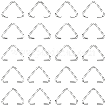 Sunnyclue 300 pièces 304 anneaux triangulaires en acier inoxydable STAS-SC0006-25-1