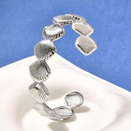 Латунь манжеты браслеты для женщин BJEW-U018-03P-1