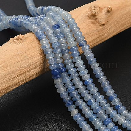 Естественно авантюрин бисер пряди G-L635-A03-4x2mm-02-1