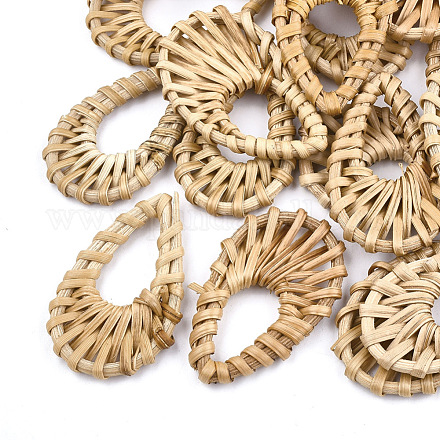 Handmade Reed Cane/Rattan Woven Pendants WOVE-T005-17-1