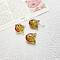 Handmade Lampwork Beads, Fish, Goldenrod, 16x20mm