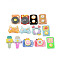 Opaque Resin Decoden Cabochons, Microphone & Game Controller & Camera, Mixed Shapes, Mixed Color, 18~29.5x15~25x7~8.5mm