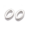 Tarnish Resistant 304 Stainless Steel Linking Rings, Oval, Stainless Steel Color, 15x10x1.5mm, Inner Diameter: 10x5mm