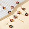 Flower Alloy & Acrylic Jewelry Set, Bracelets & Earrings & Necklaces, Colorful, 390mm