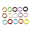 Spray Painted Alloy Spring Gate Rings, Ring, Mixed Color, 24x4mm