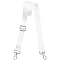 Nylon Webbing Bag Straps, with Alloy Swivel Clasps, Platinum, White, 775~1400x25x1mm
