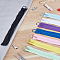 8Pcs 8 Colors Nylon and Resin Closed-end Zipper, with 2Pcs Zinc Alloy Domestic Sewing Machine Presser Foot, Mixed Color, 280x28x2.5mm