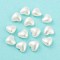ABS Plastic Imitation Pearl Bead, Heart, White, 9x10x5.5mm, Hole: 1.5mm, about 2053pcs/500g
