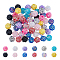 72Pcs 12 Colors Resin Rhinestone Beads, with Acrylic Round Beads Inside, for Bubblegum Jewelry, Mixed Color, 14x12mm, Hole: 2~2.5mm, 6pcs/color