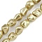 Electroplated Shell Pearl Beads Strands, Nuggets, Gold, 11~12x8~10x8~10mm, Hole: 1.5mm, about 37pcs/strand, 15.94''(40.5cm)