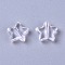 Transparent Acrylic Beads, Star, Clear, 9.5x9.5x3.5mm, Hole: 0.5mm