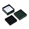 Cardboard Jewelry Boxes, for Pendant & Earring & Ring, with Sponge Inside, Square, Dark Slate Gray, 7.5x7.5x3.5cm