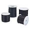4Rolls 4 Style Flat Braided Nylon Thread, Braided Nylon & Waxed Cotton Thread, for Stretch Bracelet Making, Black, 1roll/style