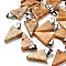 Natural Crazy Agate Pendants, with 201 Stainless Steel Finding, Triangle, 24x15x5mm, Hole: 3x7.5mm