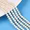 Natural Cultured Freshwater Pearl Beads Strands, Potato, Creamy White, 3.5~5x3~5mm, Hole: 0.6mm, about 85pcs/strand, 13.39 inch(34cm)
