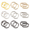 18Pcs Flat Round & Oval & O Rings Zinc Alloy Spring Ring Clasps, Bag Replacement Accessories, Mixed Color, 2pcs/style