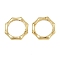 Brass Twister Clasps, Octagon, Real 18K Gold Plated, 21x21x3.5mm, Inner Diameter: 16mm