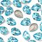 Preciosa® MAXIMA Crystal Fancy Stones, Czech Crystal, 435 16 301 Baroque Pear, Dura Foiling, 60010 Aqua Bohemica, 18x13mm