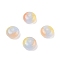 Opaque Resin Beads, Rondelle, with Glitter Powder, Light Steel Blue, 6x10mm, Hole: 1.6mm