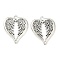 Tibetan Style Alloy Pendants, Wing, Cadmium Free & Lead Free, Antique Silver, 29.5x24x1.5mm, Hole: 2mm, 359pcs/1000g